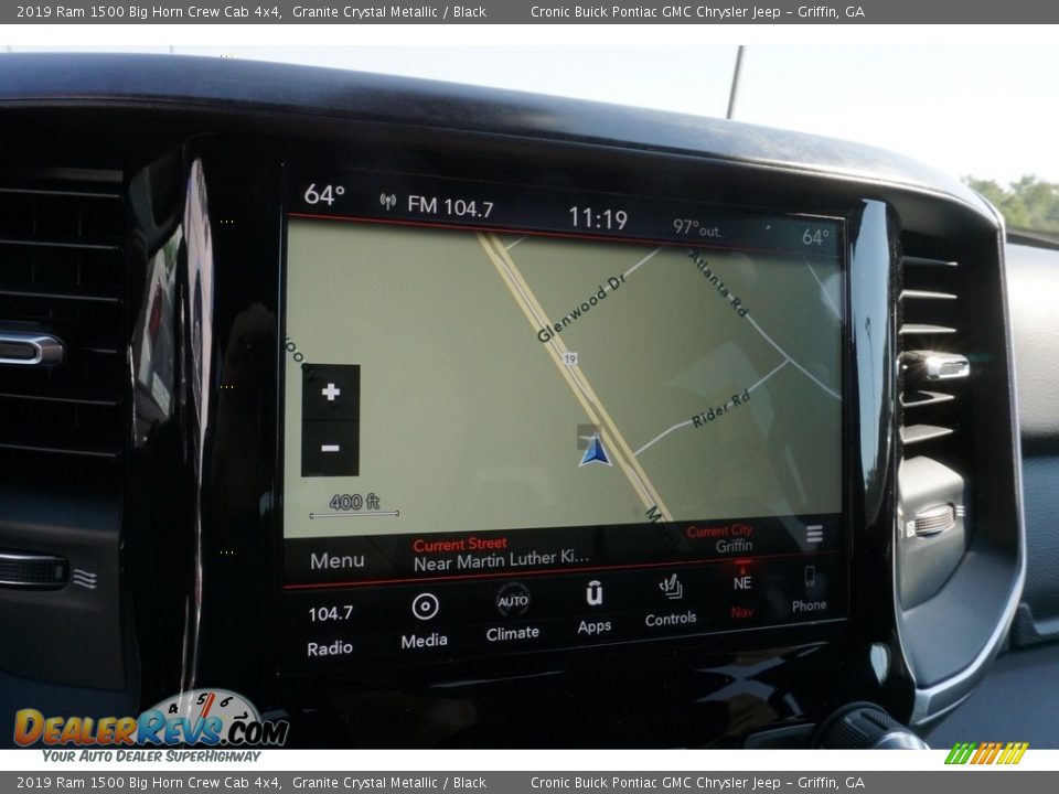 2019 Ram 1500 Big Horn Crew Cab 4x4 Granite Crystal Metallic / Black Photo #6