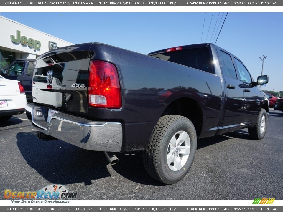 2019 Ram 1500 Classic Tradesman Quad Cab 4x4 Brilliant Black Crystal Pearl / Black/Diesel Gray Photo #12