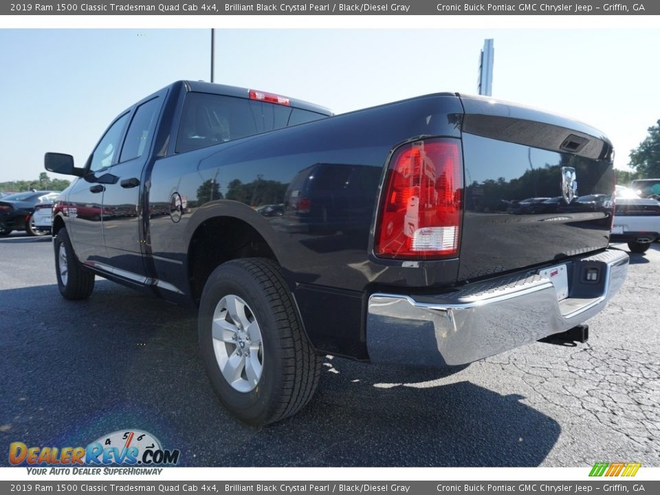 2019 Ram 1500 Classic Tradesman Quad Cab 4x4 Brilliant Black Crystal Pearl / Black/Diesel Gray Photo #14