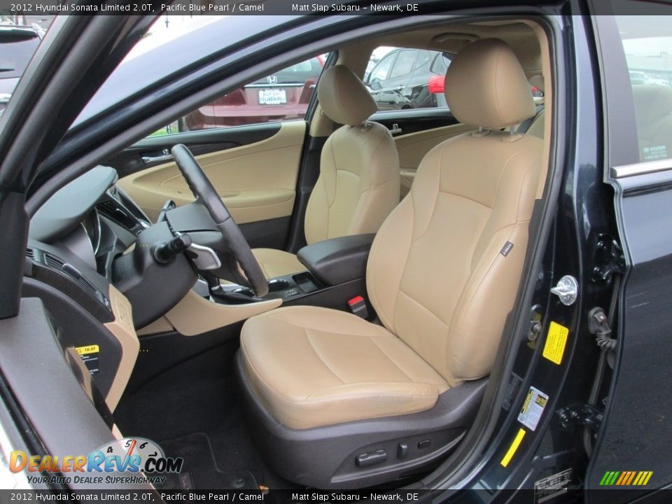 2012 Hyundai Sonata Limited 2.0T Pacific Blue Pearl / Camel Photo #16