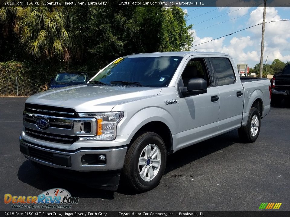 2018 Ford F150 XLT SuperCrew Ingot Silver / Earth Gray Photo #1