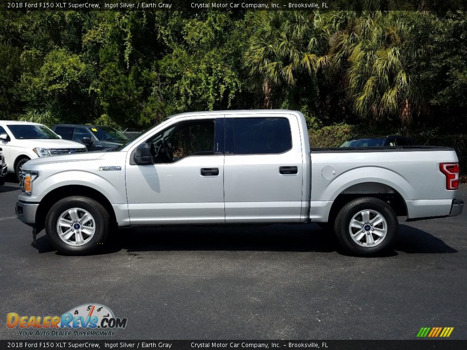 2018 Ford F150 XLT SuperCrew Ingot Silver / Earth Gray Photo #2