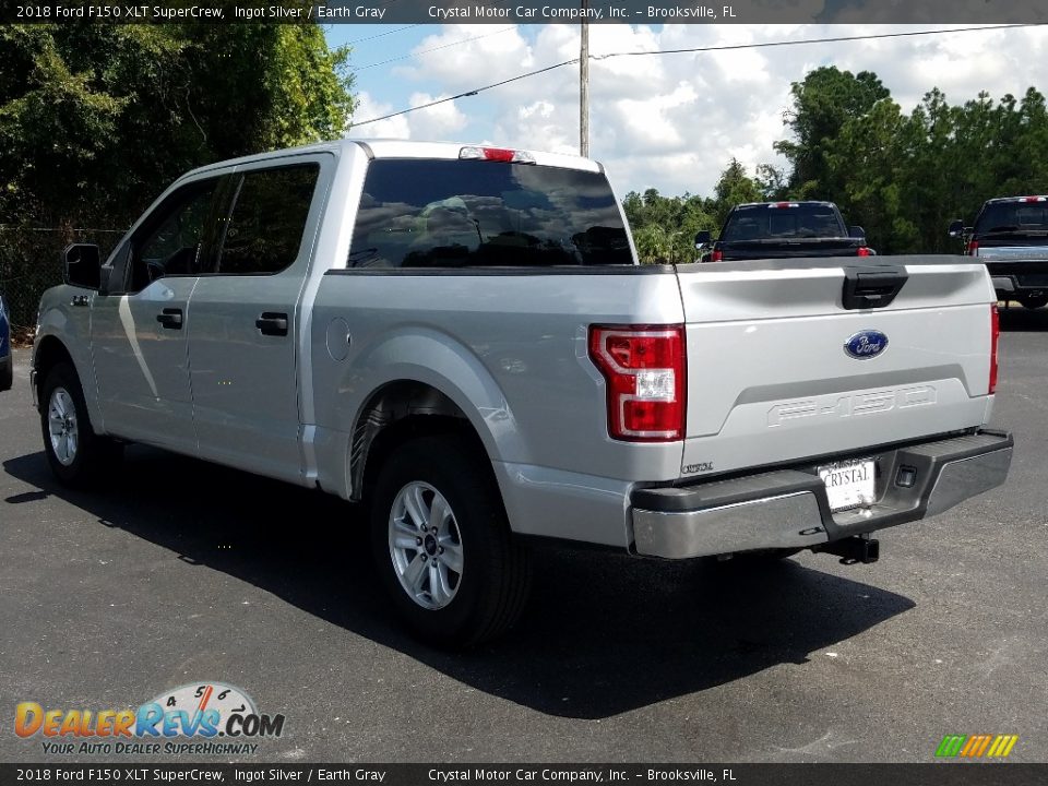 2018 Ford F150 XLT SuperCrew Ingot Silver / Earth Gray Photo #3