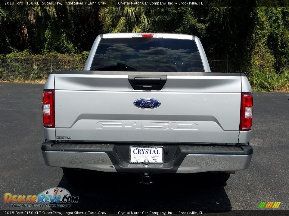 2018 Ford F150 XLT SuperCrew Ingot Silver / Earth Gray Photo #4
