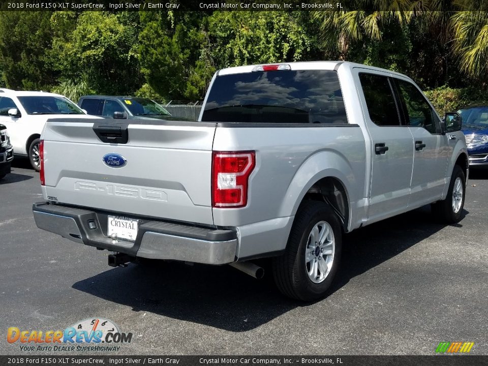 2018 Ford F150 XLT SuperCrew Ingot Silver / Earth Gray Photo #5