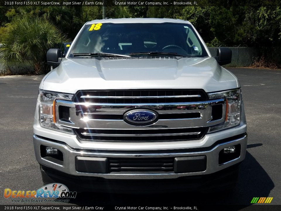 2018 Ford F150 XLT SuperCrew Ingot Silver / Earth Gray Photo #8