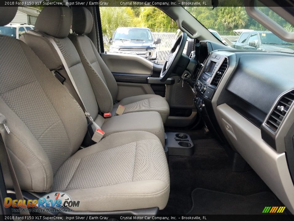 2018 Ford F150 XLT SuperCrew Ingot Silver / Earth Gray Photo #12