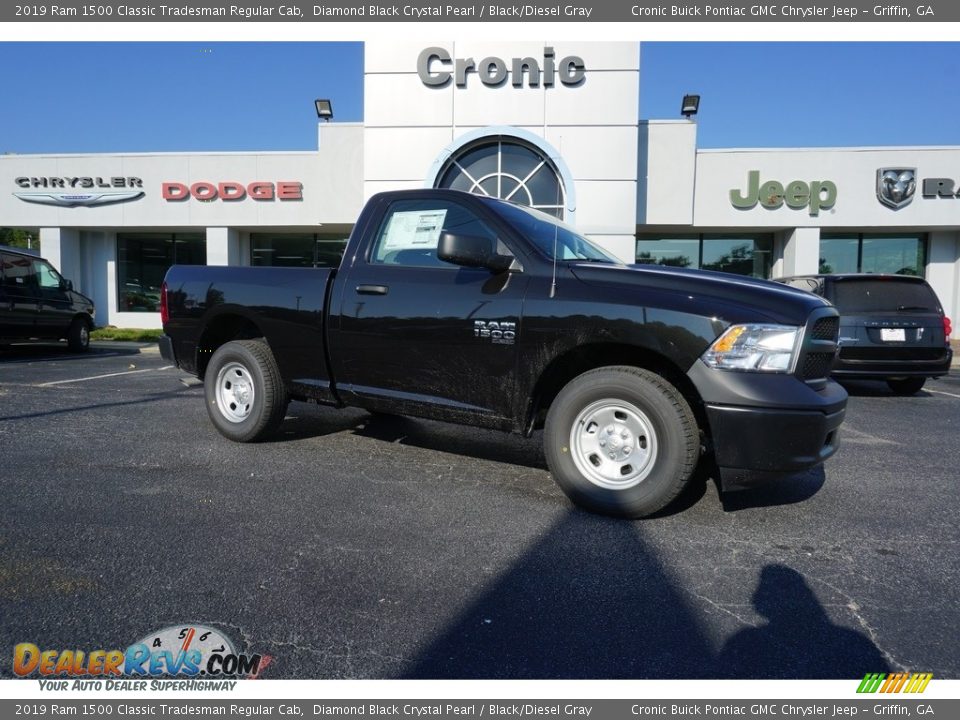 2019 Ram 1500 Classic Tradesman Regular Cab Diamond Black Crystal Pearl / Black/Diesel Gray Photo #1