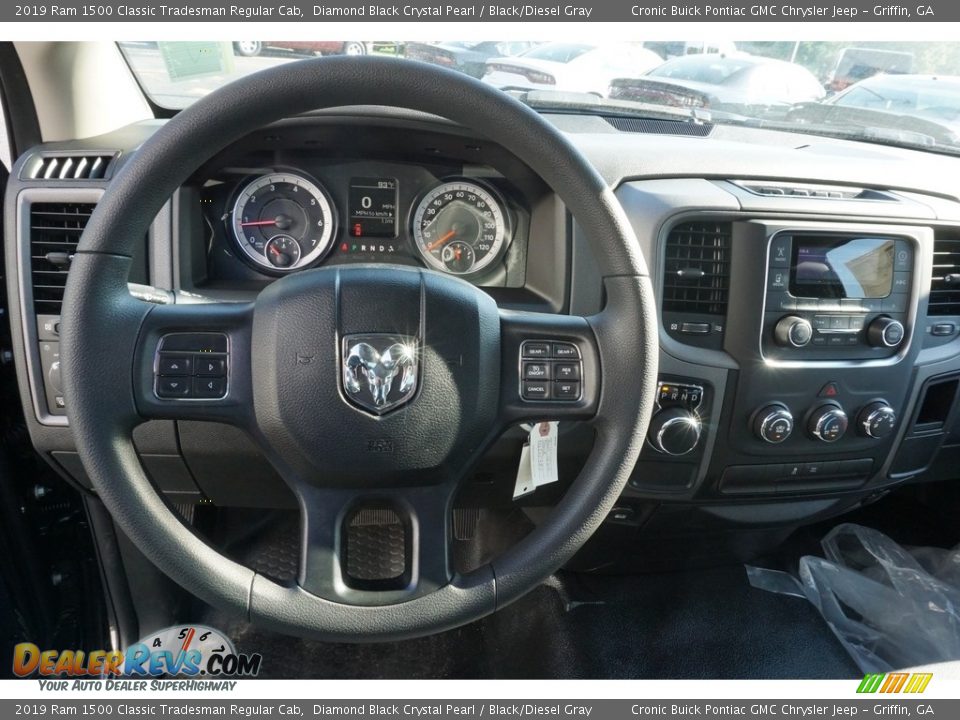 2019 Ram 1500 Classic Tradesman Regular Cab Diamond Black Crystal Pearl / Black/Diesel Gray Photo #5