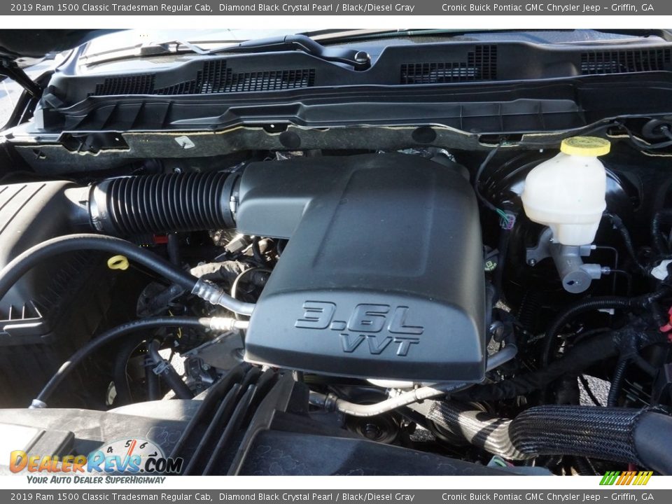 2019 Ram 1500 Classic Tradesman Regular Cab Diamond Black Crystal Pearl / Black/Diesel Gray Photo #9
