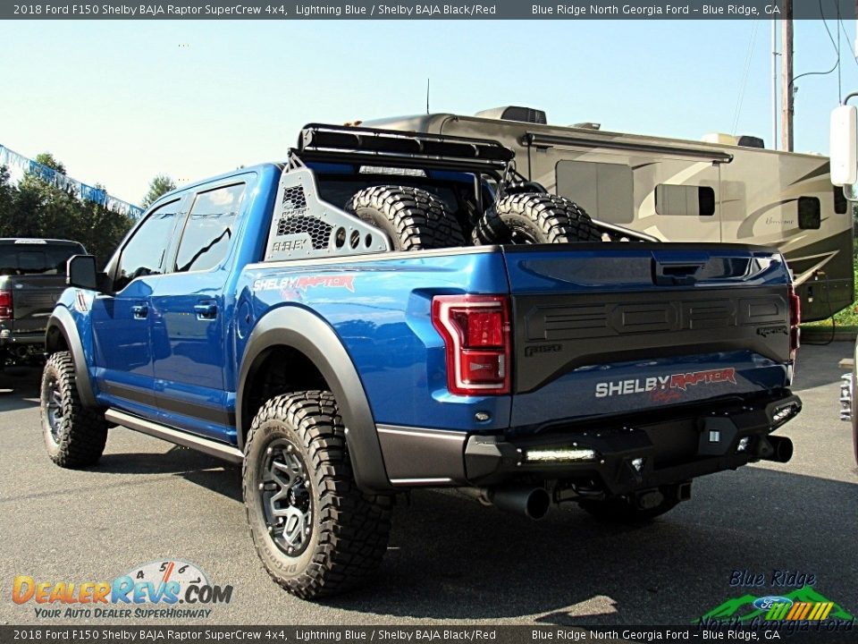2018 Ford F150 Shelby BAJA Raptor SuperCrew 4x4 Lightning Blue / Shelby BAJA Black/Red Photo #3