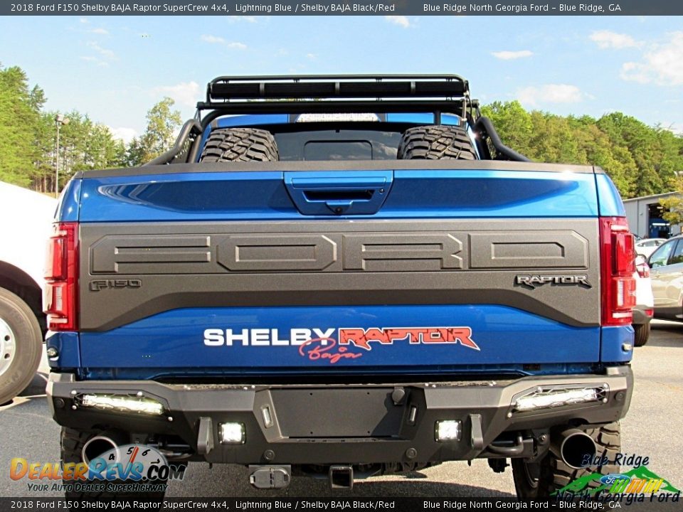 2018 Ford F150 Shelby BAJA Raptor SuperCrew 4x4 Lightning Blue / Shelby BAJA Black/Red Photo #4