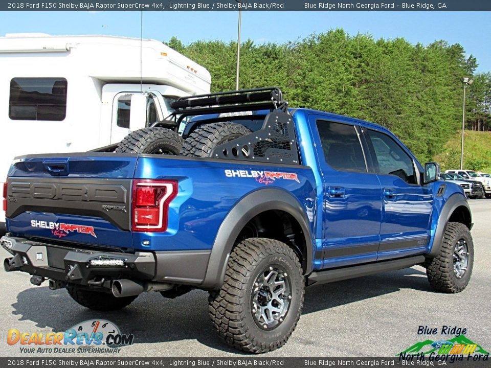 2018 Ford F150 Shelby BAJA Raptor SuperCrew 4x4 Lightning Blue / Shelby BAJA Black/Red Photo #5