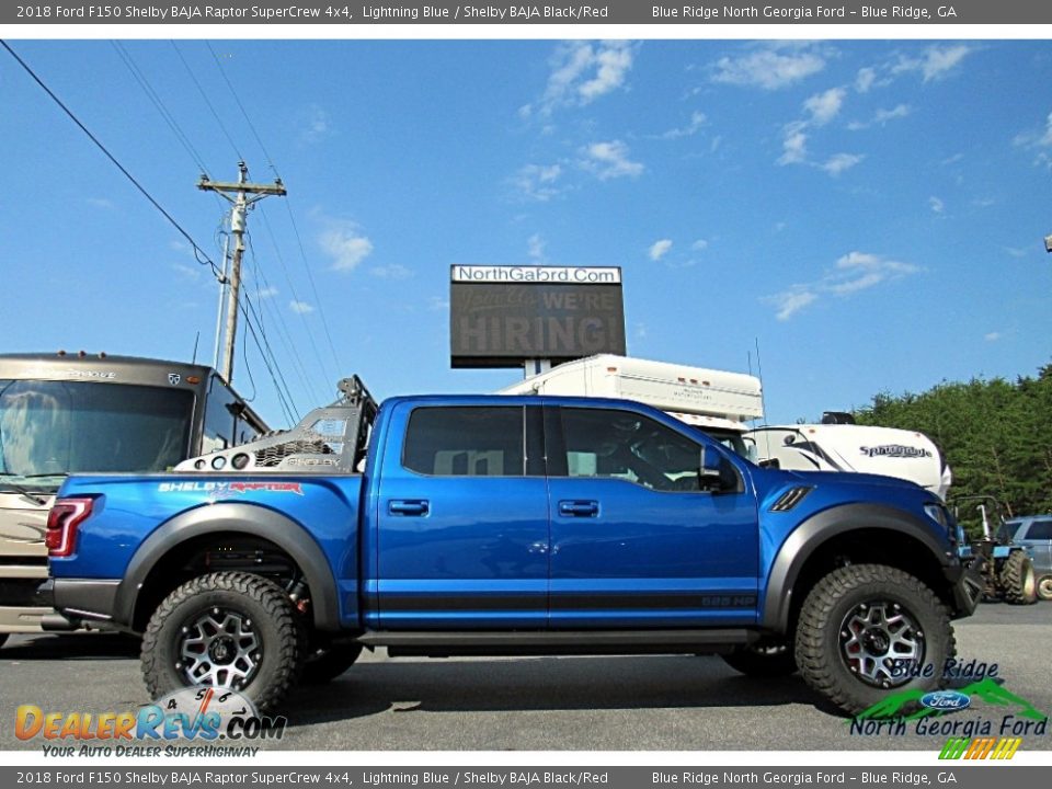 2018 Ford F150 Shelby BAJA Raptor SuperCrew 4x4 Lightning Blue / Shelby BAJA Black/Red Photo #6