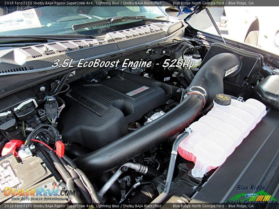 2018 Ford F150 Shelby BAJA Raptor SuperCrew 4x4 Lightning Blue / Shelby BAJA Black/Red Photo #11