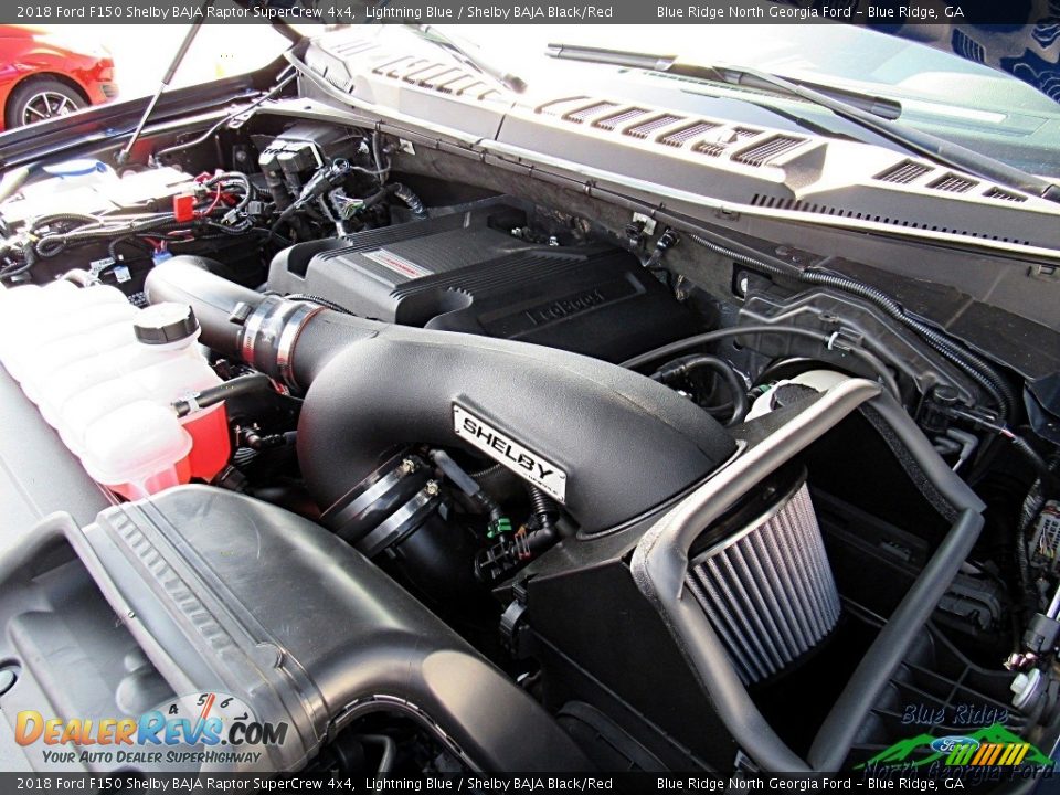 2018 Ford F150 Shelby BAJA Raptor SuperCrew 4x4 Lightning Blue / Shelby BAJA Black/Red Photo #12