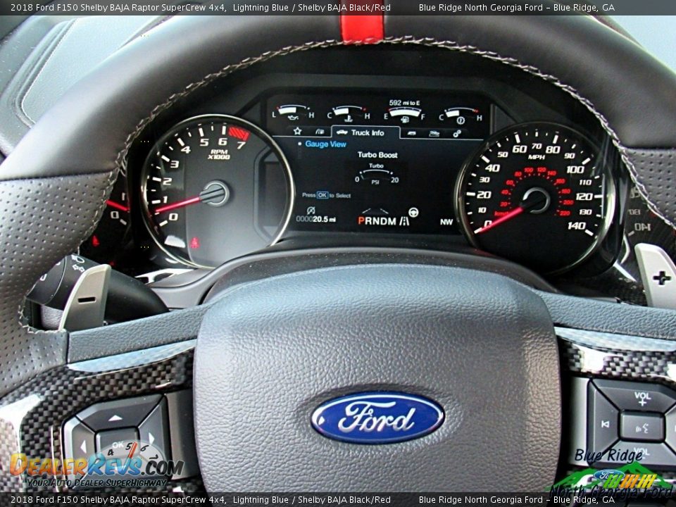 2018 Ford F150 Shelby BAJA Raptor SuperCrew 4x4 Lightning Blue / Shelby BAJA Black/Red Photo #23