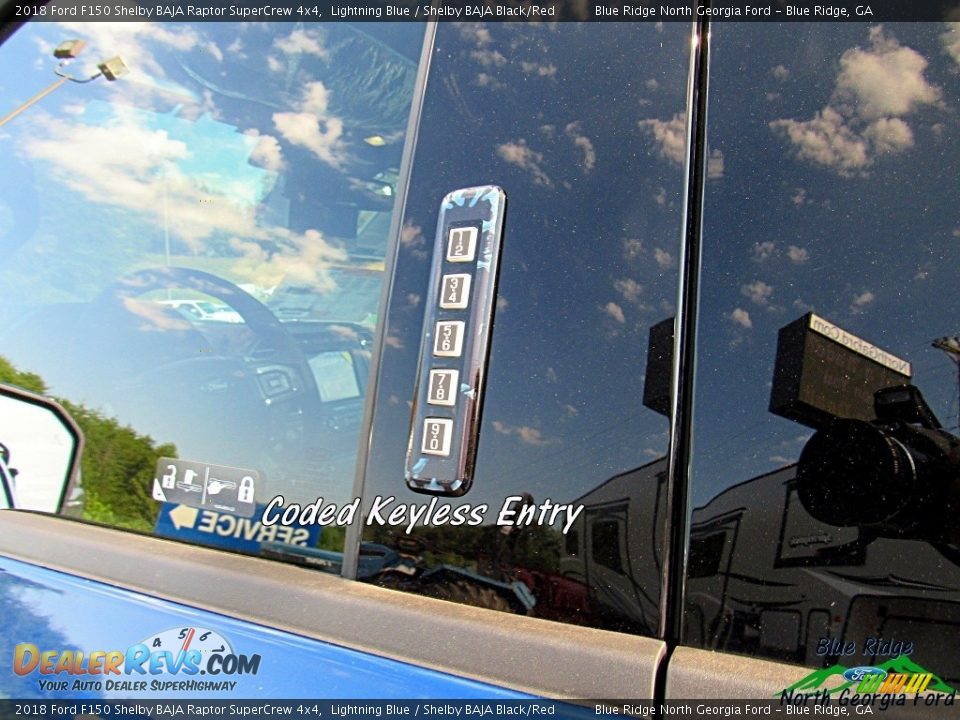 2018 Ford F150 Shelby BAJA Raptor SuperCrew 4x4 Lightning Blue / Shelby BAJA Black/Red Photo #34