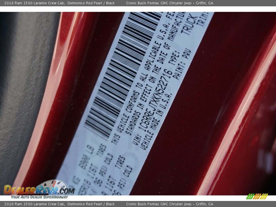 2019 Ram 1500 Laramie Crew Cab Delmonico Red Pearl / Black Photo #15