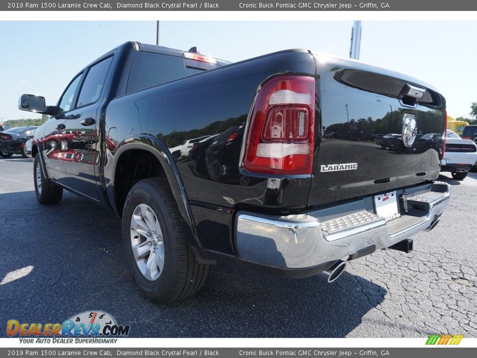 2019 Ram 1500 Laramie Crew Cab Diamond Black Crystal Pearl / Black Photo #13