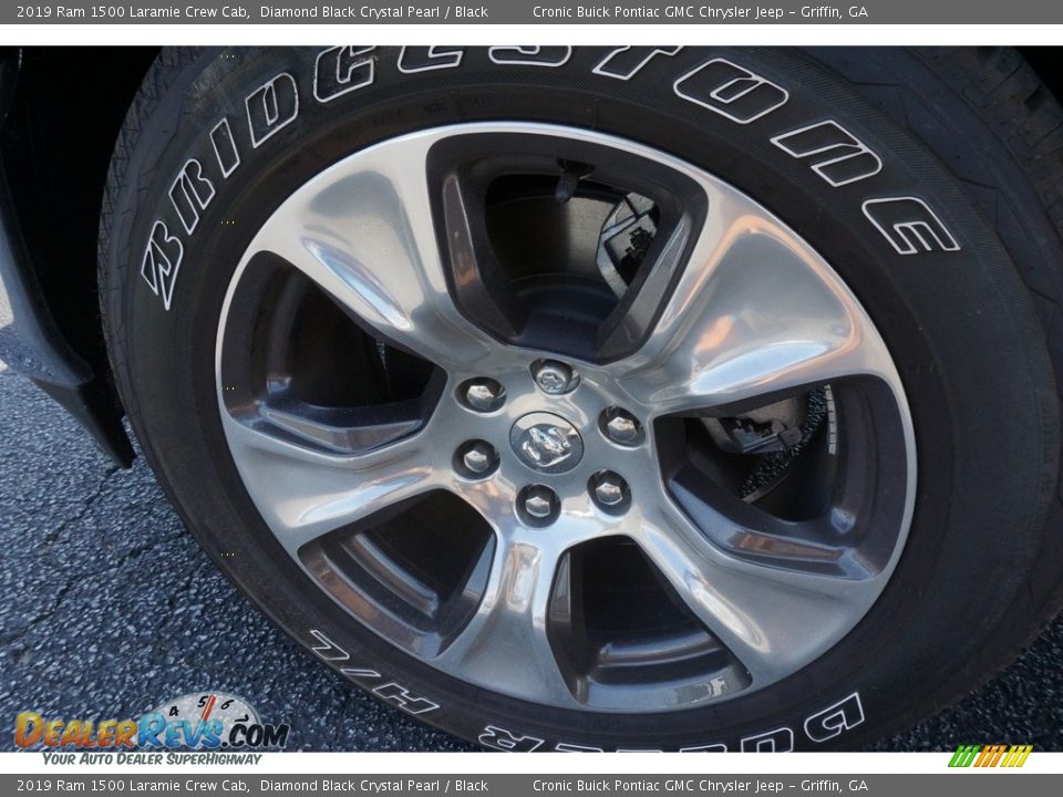 2019 Ram 1500 Laramie Crew Cab Diamond Black Crystal Pearl / Black Photo #9