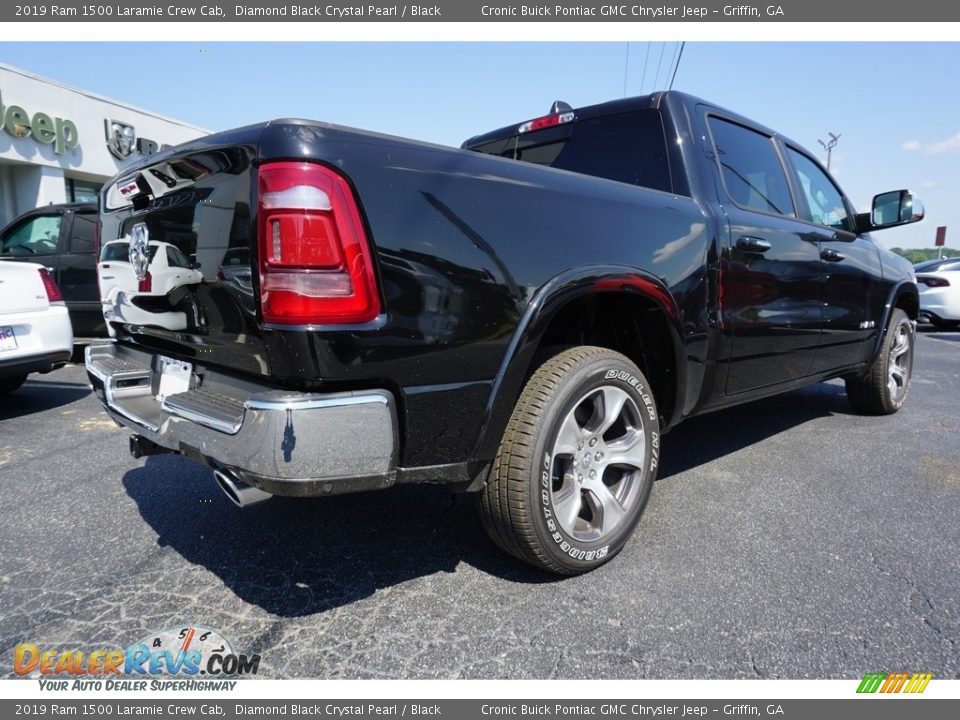 2019 Ram 1500 Laramie Crew Cab Diamond Black Crystal Pearl / Black Photo #13
