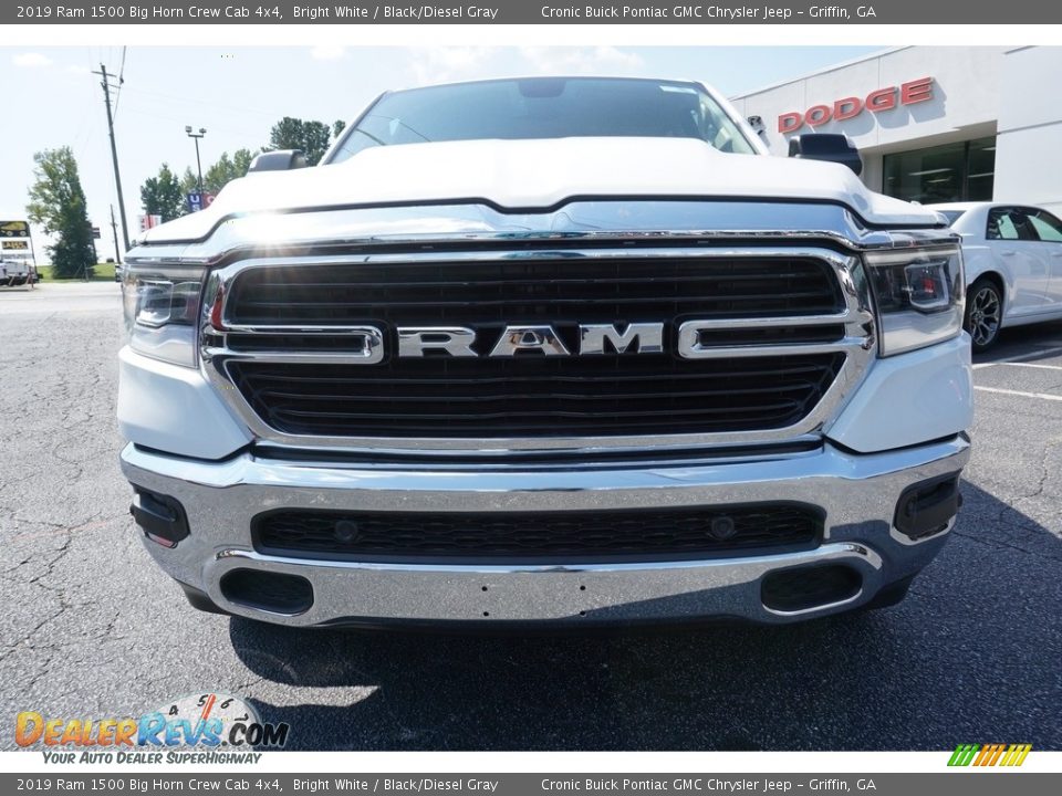 2019 Ram 1500 Big Horn Crew Cab 4x4 Bright White / Black/Diesel Gray Photo #2