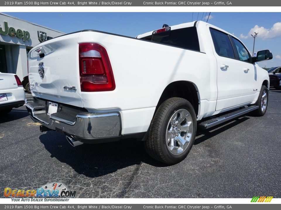 2019 Ram 1500 Big Horn Crew Cab 4x4 Bright White / Black/Diesel Gray Photo #12