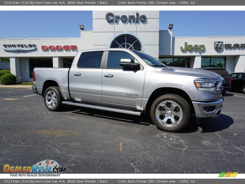 2019 Ram 1500 Big Horn Crew Cab 4x4 Billett Silver Metallic / Black Photo #1