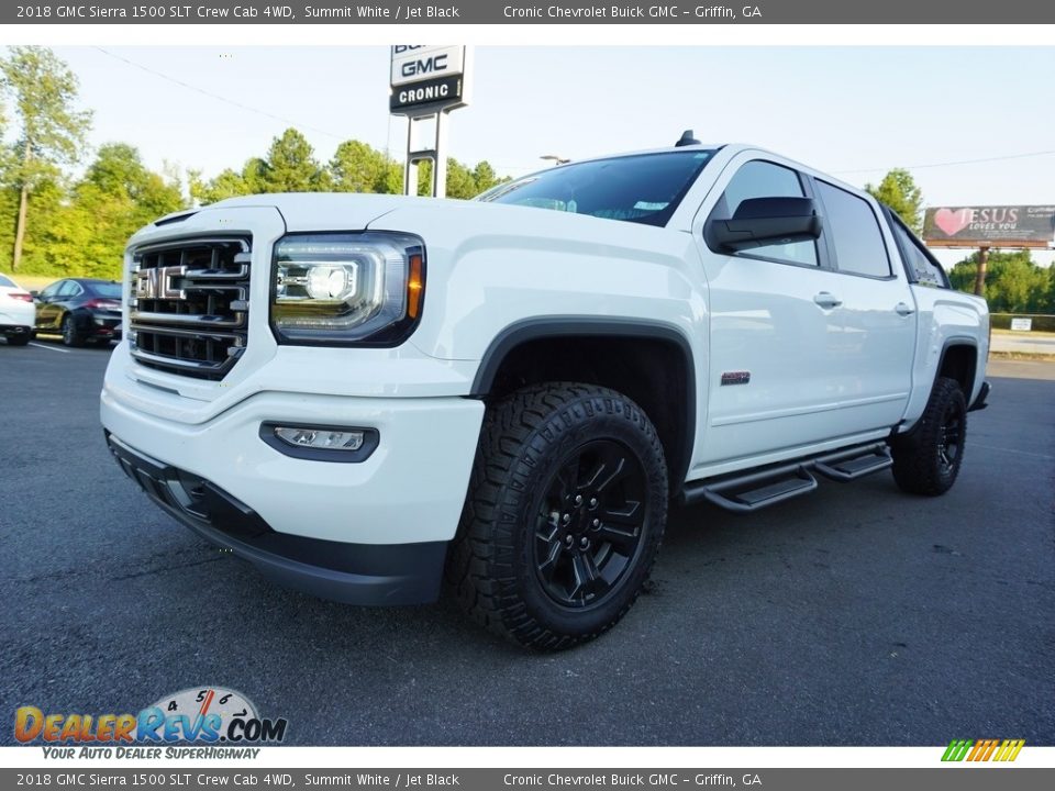 2018 GMC Sierra 1500 SLT Crew Cab 4WD Summit White / Jet Black Photo #3