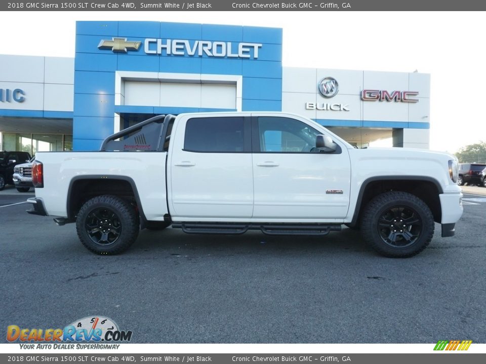 2018 GMC Sierra 1500 SLT Crew Cab 4WD Summit White / Jet Black Photo #10