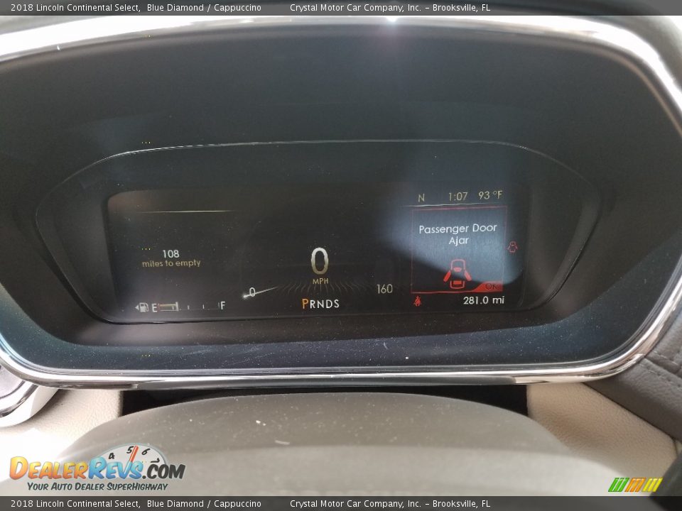 2018 Lincoln Continental Select Blue Diamond / Cappuccino Photo #14