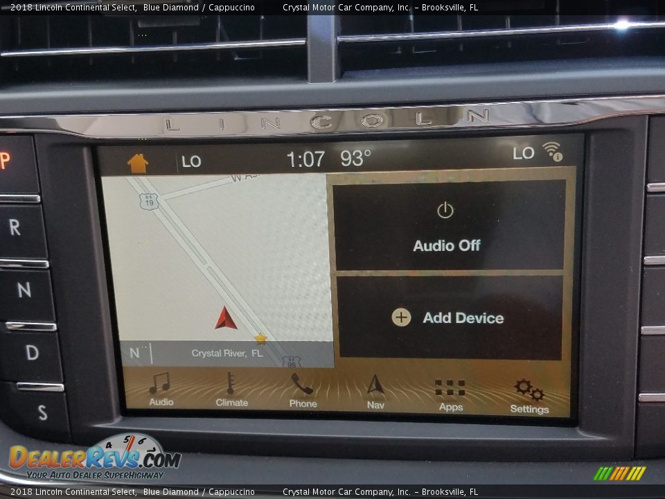 2018 Lincoln Continental Select Blue Diamond / Cappuccino Photo #15