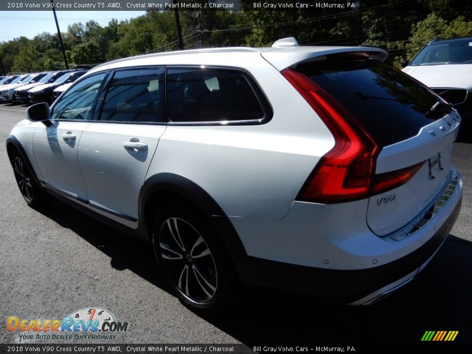 2018 Volvo V90 Cross Country T5 AWD Crystal White Pearl Metallic / Charcoal Photo #4