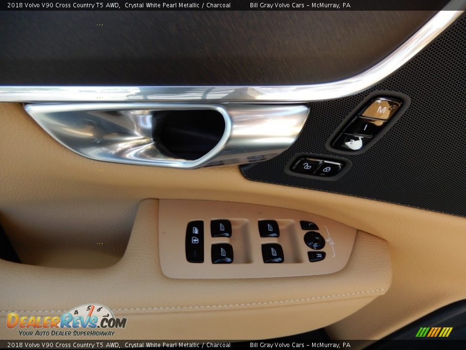 2018 Volvo V90 Cross Country T5 AWD Crystal White Pearl Metallic / Charcoal Photo #10