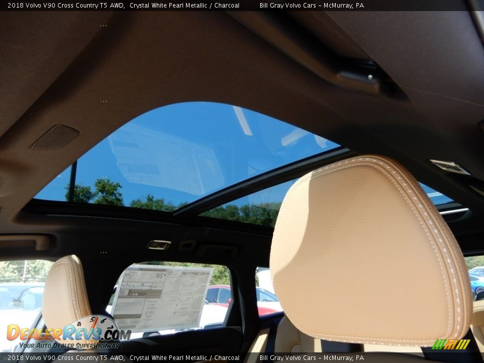 2018 Volvo V90 Cross Country T5 AWD Crystal White Pearl Metallic / Charcoal Photo #12
