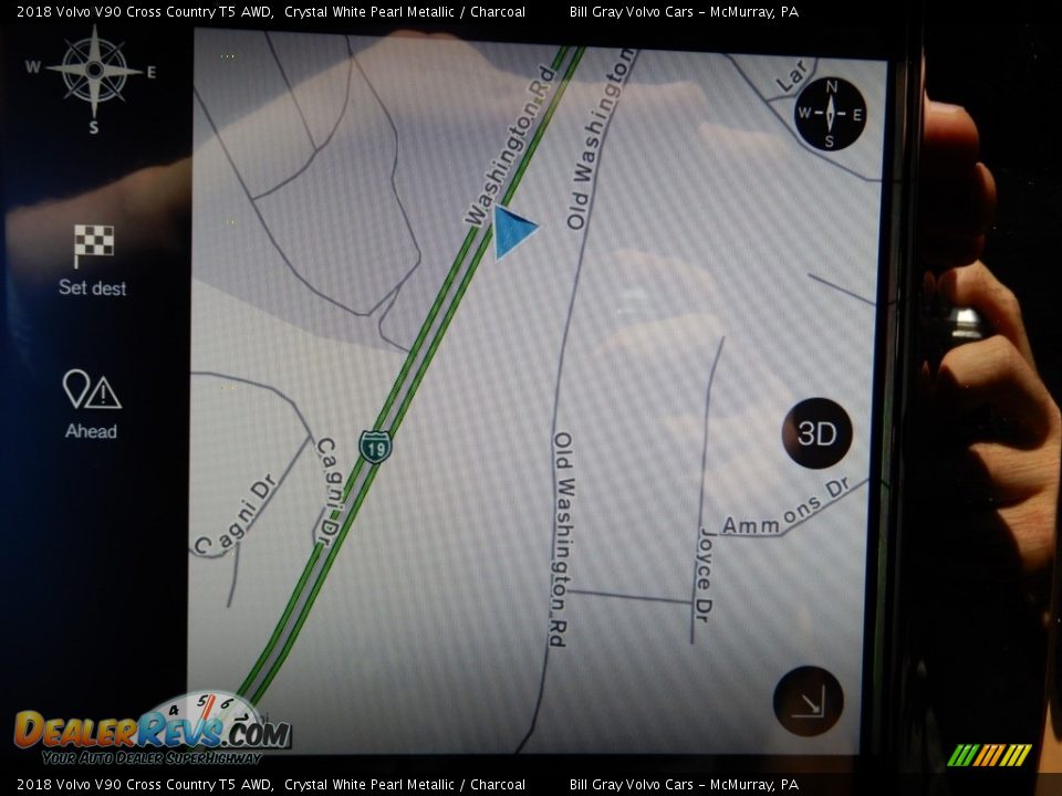 2018 Volvo V90 Cross Country T5 AWD Crystal White Pearl Metallic / Charcoal Photo #13