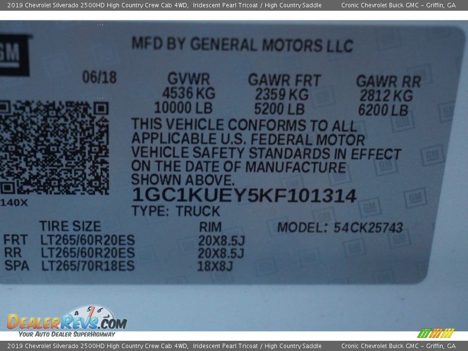 2019 Chevrolet Silverado 2500HD High Country Crew Cab 4WD Iridescent Pearl Tricoat / High Country Saddle Photo #17