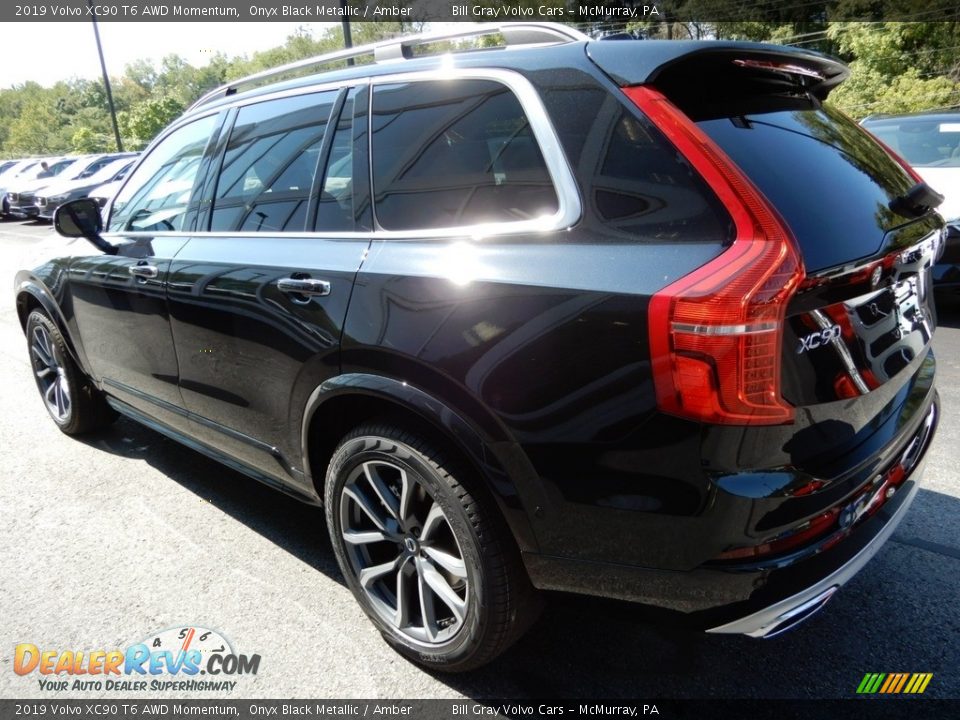 2019 Volvo XC90 T6 AWD Momentum Onyx Black Metallic / Amber Photo #4