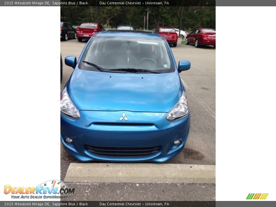 2015 Mitsubishi Mirage DE Sapphire Blue / Black Photo #1