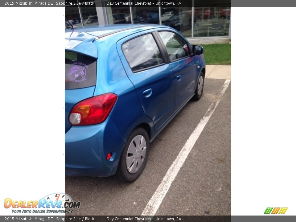 2015 Mitsubishi Mirage DE Sapphire Blue / Black Photo #3