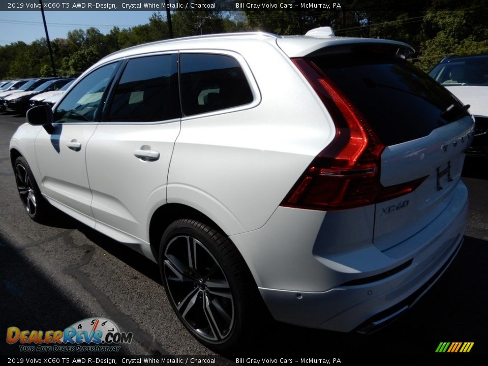 2019 Volvo XC60 T5 AWD R-Design Crystal White Metallic / Charcoal Photo #5