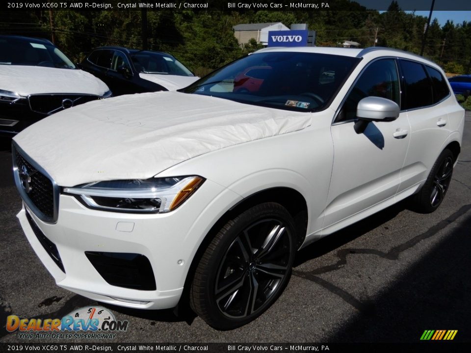 2019 Volvo XC60 T5 AWD R-Design Crystal White Metallic / Charcoal Photo #6