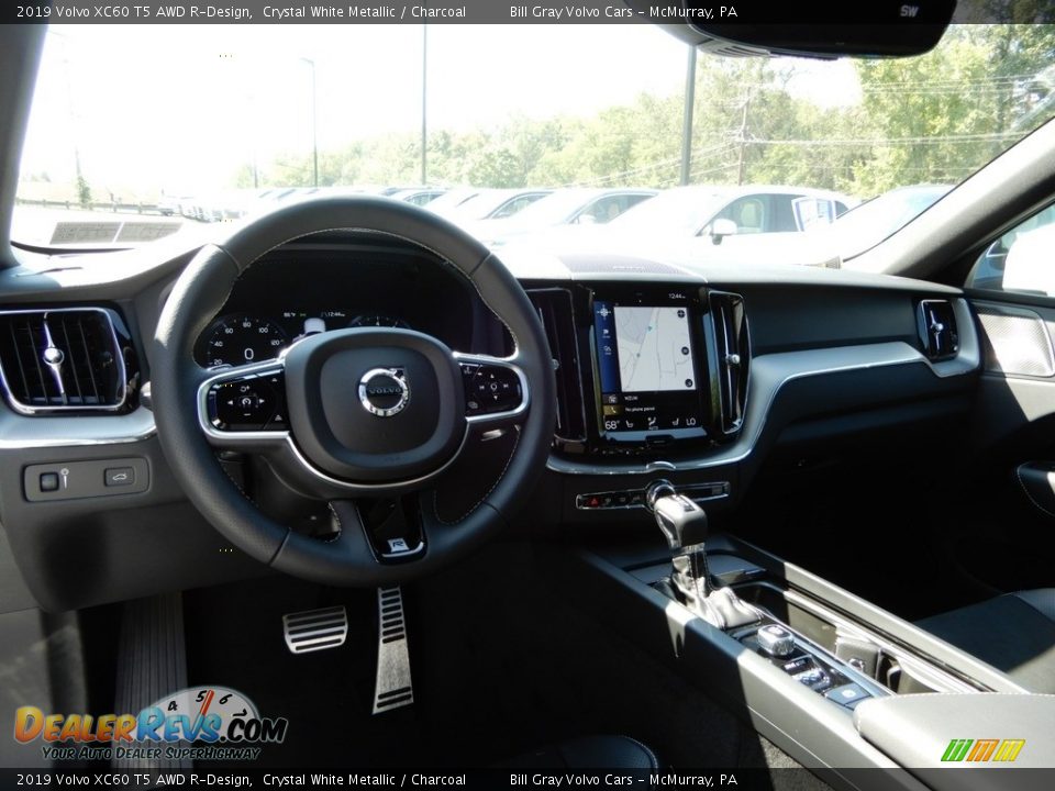 2019 Volvo XC60 T5 AWD R-Design Crystal White Metallic / Charcoal Photo #9