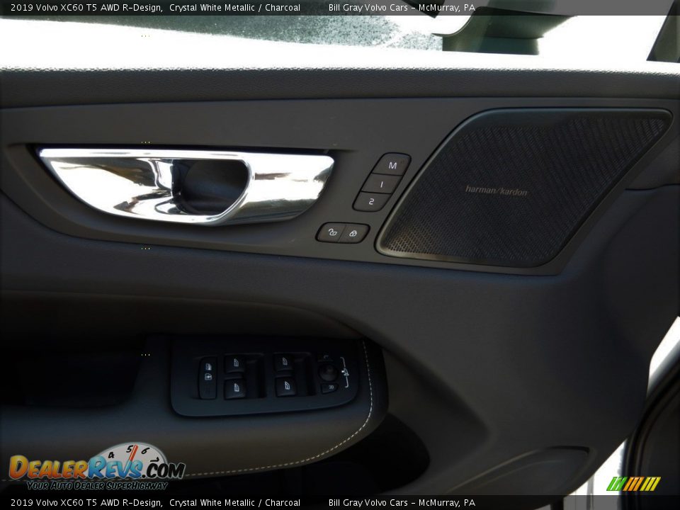 2019 Volvo XC60 T5 AWD R-Design Crystal White Metallic / Charcoal Photo #10