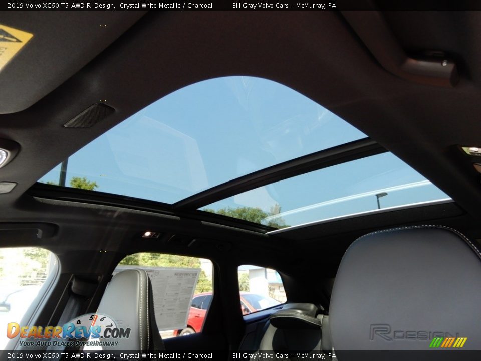 2019 Volvo XC60 T5 AWD R-Design Crystal White Metallic / Charcoal Photo #12
