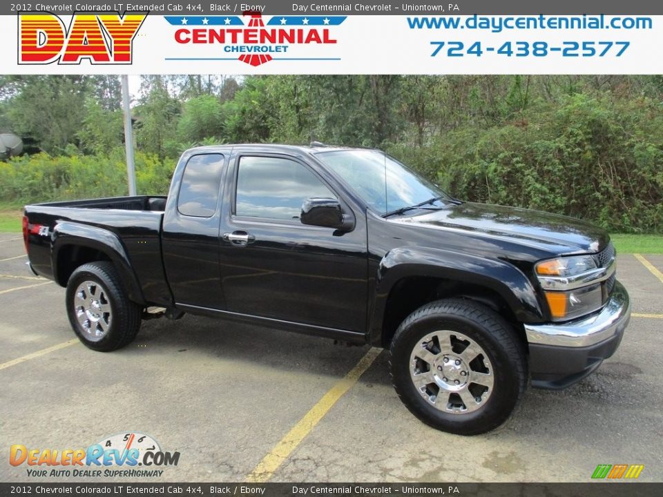 2012 Chevrolet Colorado LT Extended Cab 4x4 Black / Ebony Photo #1