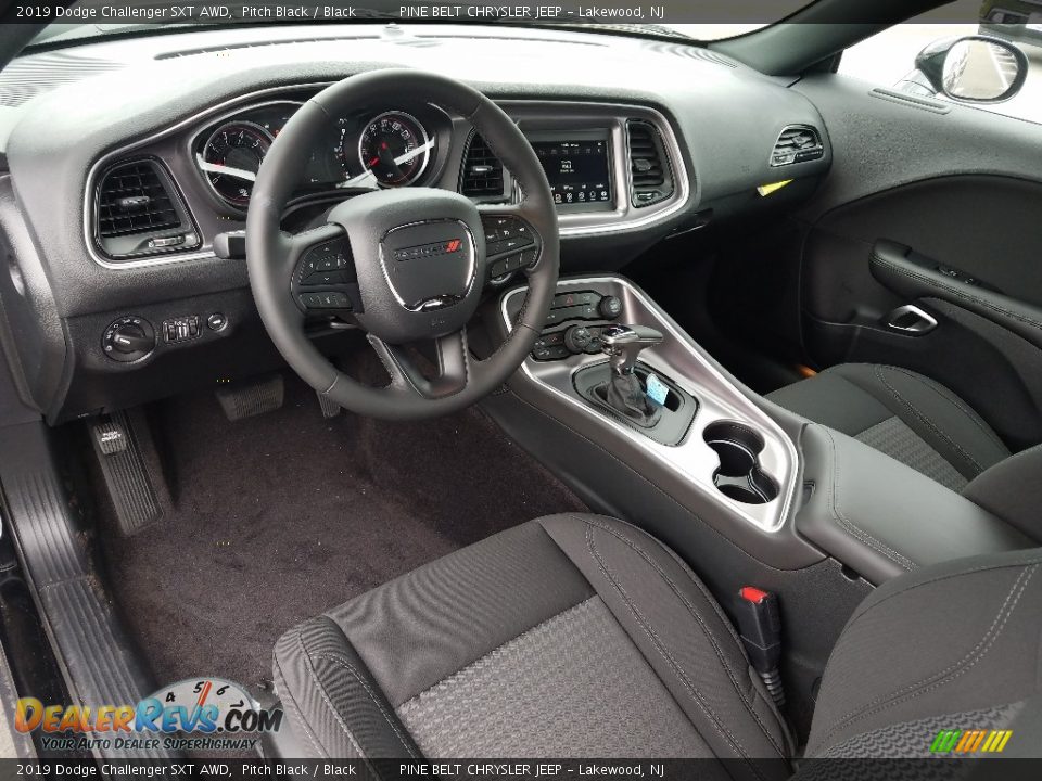 Black Interior - 2019 Dodge Challenger SXT AWD Photo #7