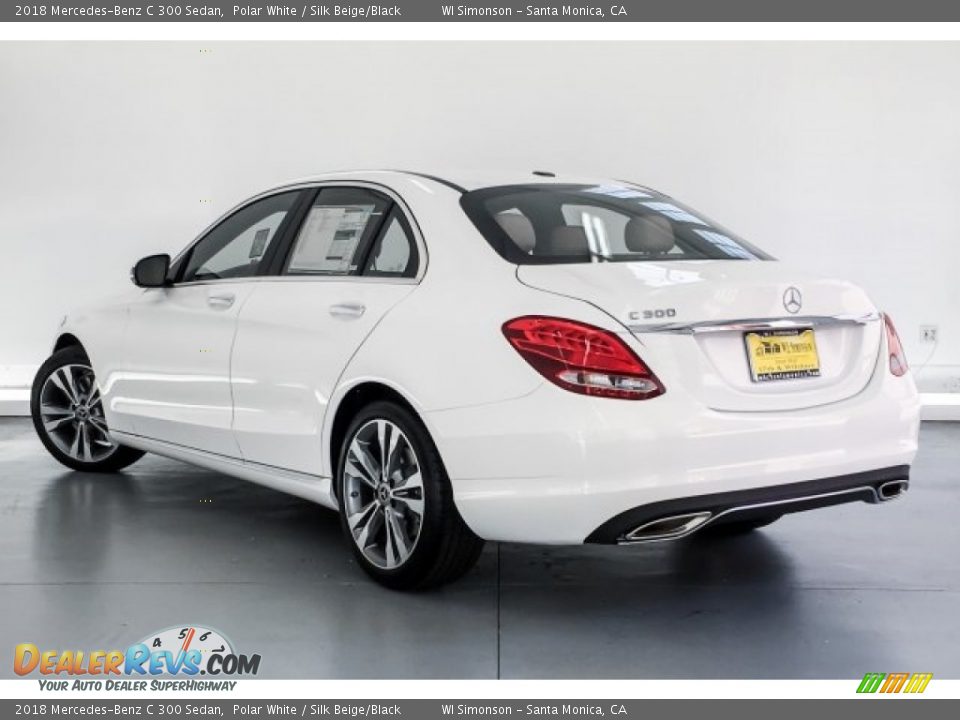 2018 Mercedes-Benz C 300 Sedan Polar White / Silk Beige/Black Photo #3