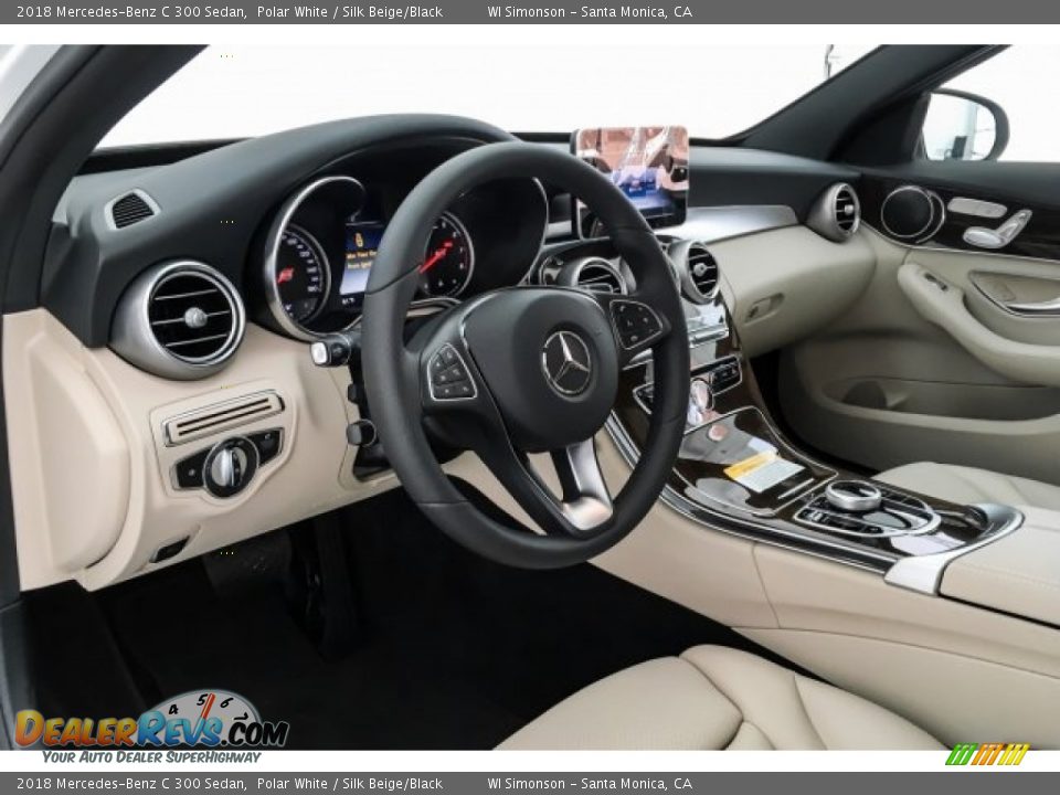 2018 Mercedes-Benz C 300 Sedan Polar White / Silk Beige/Black Photo #5